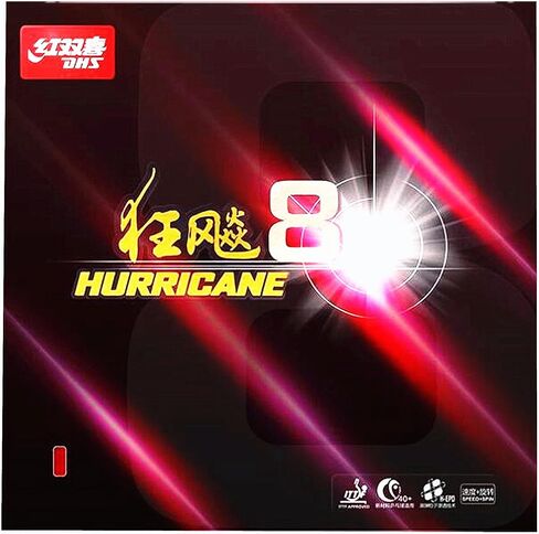 BestParts DHS Hurricane 8 لوح مطاطي احترافي لتنس الطاولة، سمك مطاط Ping Pong 2.15 مم، صلابة 39 درجة، أحمر أو أسود in Saudi Arabia