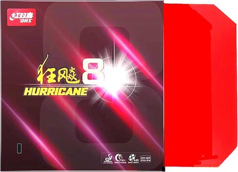 BestParts DHS Hurricane 8 لوح مطاطي احترافي لتنس الطاولة، سمك مطاط Ping Pong 2.15 مم، صلابة 39 درجة، أحمر أو أسود in Saudi Arabia