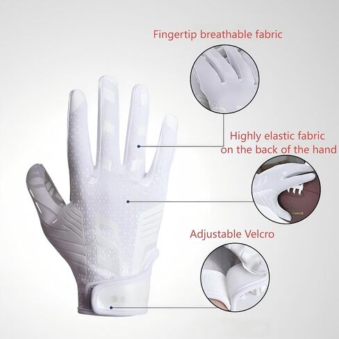 Silicone Grip Batting Gloves for Baseball & Softball, Breathable Hitting with Shock Absorption, Bat Grip Training & Football Receiver Gloves for Men Women Youth Adolescent in Saudi Arabia