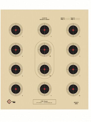 AR 5/10 أهداف الرماية الورقية - نقطة الهدف والصورة الظلية عالية الوضوح للتدريب على البندقية والمسدس | الرماية الدقيقة، الصيد، التدريب على المدى، المنافسة in Kuwait