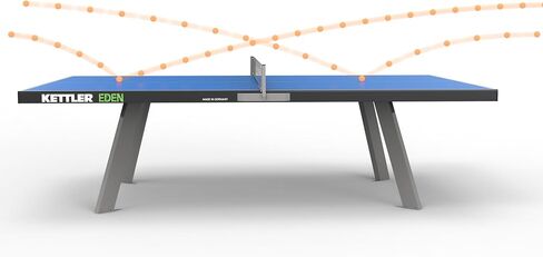 KETTLER Eden Weatherproof Stationary Outdoor Table Tennis Table with Galvanized Steel Legs and Permanent Net and Post System in Saudi Arabia