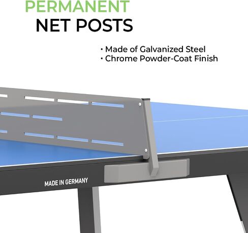 KETTLER Eden Weatherproof Stationary Outdoor Table Tennis Table with Galvanized Steel Legs and Permanent Net and Post System in Saudi Arabia