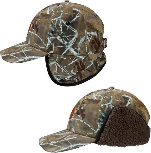 BASSDASH Warm Fleece Lined Hat with Ear Flap Winter Water Resistant Windproof Baseball Sports Cap for Hunting Hiking Fishing in Saudi Arabia
