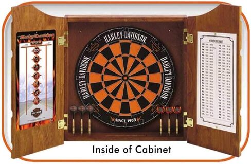 خزانة لوحة رمي السهام بشعار Harley-Davidson Bar & Shield - خزانة خشبية من خشب الصنوبر 61905 in Kuwait