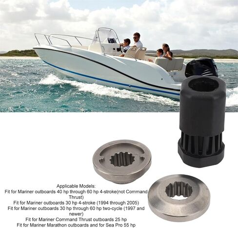 مجموعة محامل Acouto Propeller Hub Kit 835257K12 للوحات البحرية الخارجية 40-60HP، مجموعة كاملة متضمنة، نظام محور الحماية، أداء معزز للمروحة مع الدفع الأمامي in Saudi Arabia