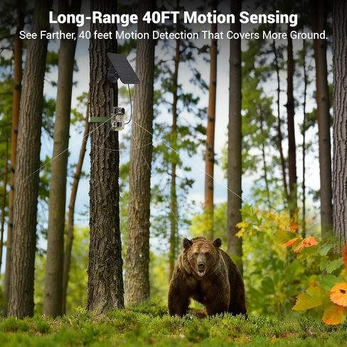 4G LTE Cellular Trail Camera with Solar Panel, Full HD Live Streaming Game Cameras, Night Vision, Motion Detection, 2-Way Talk, IP65, Built-in SIM Card, Unlimited Plan (Sold Separately) in Saudi Arabia