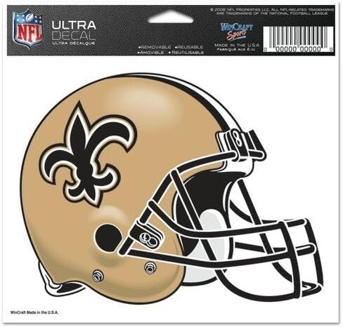 WinCraft New Orleans Saints Team Logo 5"x6" NFL Helmet Decal in Saudi Arabia