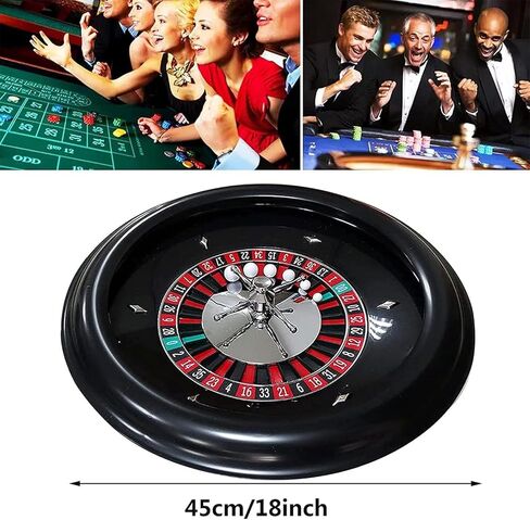 45cm Roulette Wheel Set,Professional Double-Zero Layout Roulette Wheel,The Turntable is Stable and rotates smoothly in Saudi Arabia