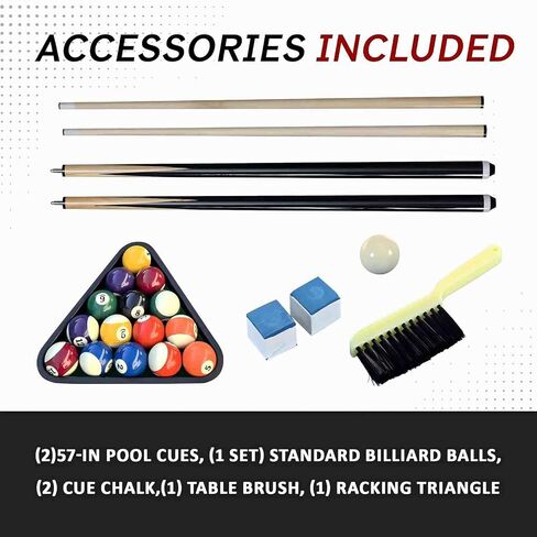 7FT Pool Table with Automatic Ball Return, Modern Arched-Leg Billiards Table with Durable Matte-Black Finish and Complete Accessories for Family Game Room & Recreation Space in Saudi Arabia