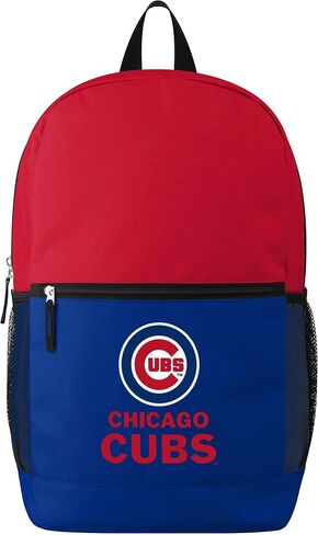 FOCO MLB Officially Licensed Baseball Team Color Primary Logo 2 Tone Big Logo Color Block School Bag Travel Backpack - Los Angeles Dodgers in Saudi Arabia