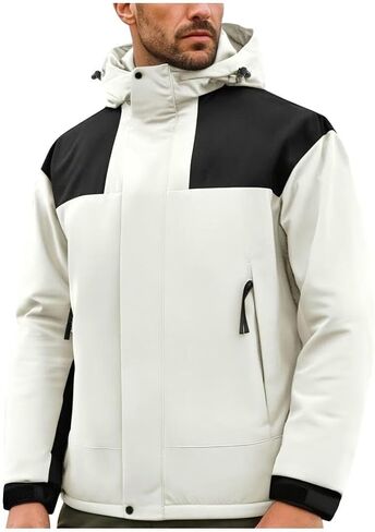 Men's Waterproof Ski Jacket Windproof Rain Jacket Warm Parka Winter Coats with Pockets in Saudi Arabia