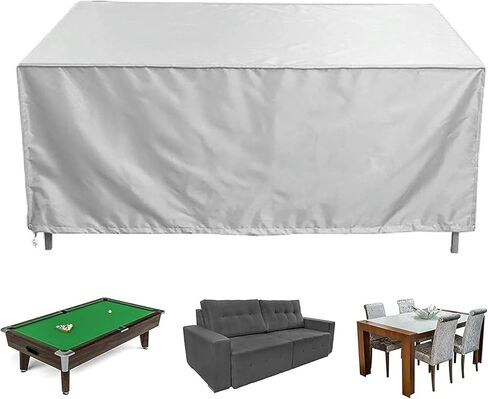 Pool Table Cover, Billiard Pool Table Cover Waterproof Weather Resistant Outdoor Pool Table Cover Durable Anti-uv Dustproof Outdoor Table Protective Cover with Drawstring, 7ft:89x46x32in, Black in Saudi Arabia