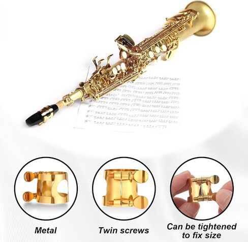 2 Pcs Gold Clarinet Ligature B Flat with Adjustable Screws, Gold Bb Clarinet Mouthpiece Ligature, Bb Accessory Ligatures Mouthpiece Ligatures for Clarinets Mouthpieces Woodwinds Instrument in Saudi Arabia