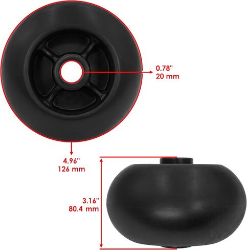 Caltric 36in 66in Deck Anti Scalp Wheel Compatible with Hustler Super S Compatible with Kaw. FS541 FX600 / Super Z/RD Super Z HyperDrive in Saudi Arabia