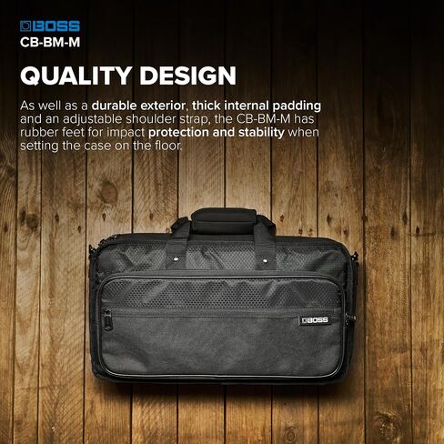 BOSS CB-BM-M | Multi-Effects Case | Compatible GT-1000, GX-100, ME-90, & ME-90B | Lightweight & Durable | Thick Internal Padding | Adjustable Shoulder Strap | Versatile Accessory Pockets in Saudi Arabia