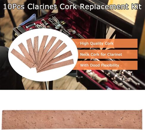GOTOTOP Clarinet Repair Kit 10pcs Clarinet Neck Joint Corks Repair Kit Essential Accessories for Woodwind Instrument Maintenance in Saudi Arabia