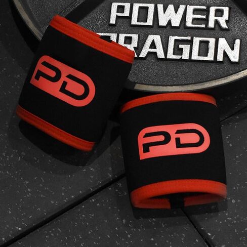 Short-sleeved elbow sleeves (1 Pair) - Elbow Brace For Support & Compression for Powerlifting, Weightlifting, Bench & Tendonitis - 5mm Neoprene - For Men & Women (Black Red, XL) in Saudi Arabia