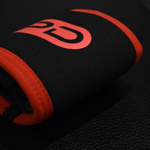 Short-sleeved elbow sleeves (1 Pair) - Elbow Brace For Support & Compression for Powerlifting, Weightlifting, Bench & Tendonitis - 5mm Neoprene - For Men & Women (Black Red, XL) in Saudi Arabia