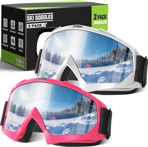 OXG Ski Snowboard Goggles for Men Women, UV Protection Ski Snow Goggles for Adult Youth Winter Snow Sports in Kuwait