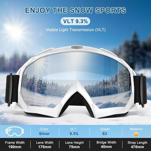 OXG Ski Snowboard Goggles for Men Women, UV Protection Ski Snow Goggles for Adult Youth Winter Snow Sports in Kuwait