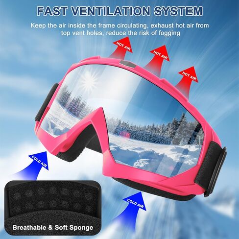 OXG Ski Snowboard Goggles for Men Women, UV Protection Ski Snow Goggles for Adult Youth Winter Snow Sports in Kuwait