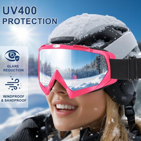 OXG Ski Snowboard Goggles for Men Women, UV Protection Ski Snow Goggles for Adult Youth Winter Snow Sports in Kuwait