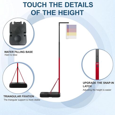 Jump Measuring Tool, 4.9-12.6 FT Adjustable Height Vertical Jump Tester for School Gym, Floor Standing Vertical Jumping Measurement Challenger for Volleyball Slam Dunk Jump Training Aid in Kuwait