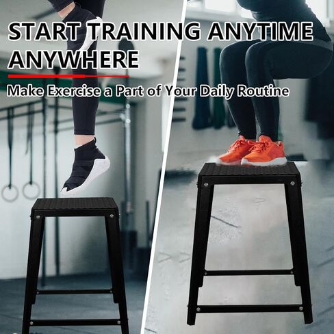 Plyometric Jump Box,12/18/24 Inch Anti-slip Plyo Box,Exercise Box Jump,Fitness Step Up Box Set for Home Gym Training in Kuwait