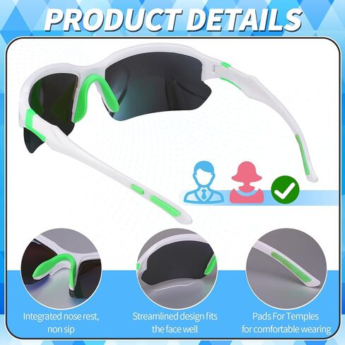 4 Pack Polarized Sports Sunglasses for Men & Women | UV Protection Lightweight Wraparound Sunglasses for Outdoor in Saudi Arabia