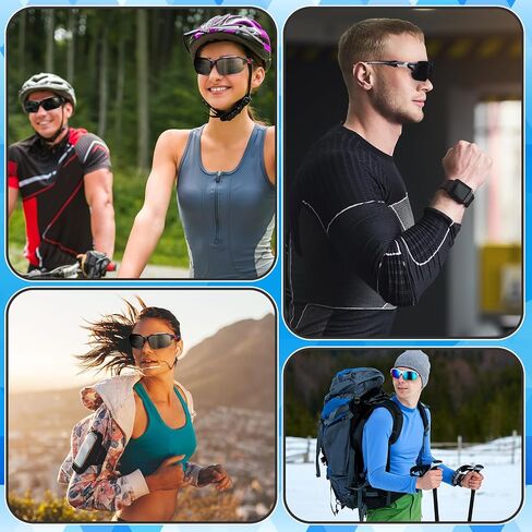 4 Pack Polarized Sports Sunglasses for Men & Women | UV Protection Lightweight Wraparound Sunglasses for Outdoor in Saudi Arabia