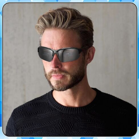 4 Pack Polarized Sports Sunglasses for Men & Women | UV Protection Lightweight Wraparound Sunglasses for Outdoor in Saudi Arabia
