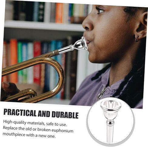 قطعة فم مطلية بالفضة من Euphonium لملحقات استبدال أدوات الرياح للموسيقى والمهنيين in Saudi Arabia