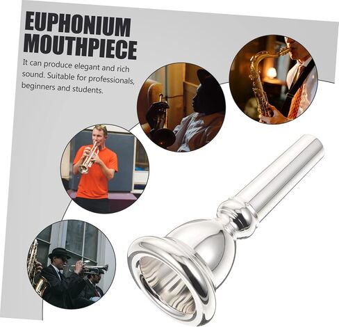 قطعة فم مطلية بالفضة من Euphonium لملحقات استبدال أدوات الرياح للموسيقى والمهنيين in Saudi Arabia