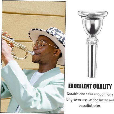قطعة فم مطلية بالفضة من Euphonium لملحقات استبدال أدوات الرياح للموسيقى والمهنيين in Saudi Arabia