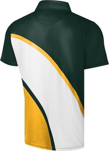 FOCO NFL Exclusive Action Curved Polyester Polo Shirt with Official Team Graphics, Moisture-Wicking Fabric, Athletic Fit in Saudi Arabia