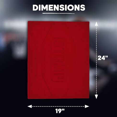 ألعاب القوى STOMP: حصيرة جر كبيرة قابلة لإعادة الاستخدام لأحذية الكرة الطائرة وكرة السلة - بديل لحصائر كرة السلة اللاصقة للأحذية - وسادة تنظيف أحذية متينة وغير قابلة للانزلاق - 24 بوصة × 19 بوصة in Kuwait