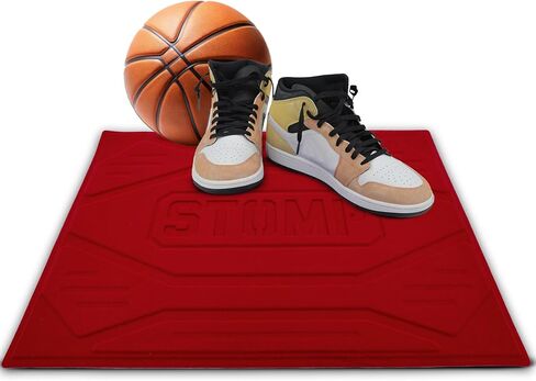 ألعاب القوى STOMP: حصيرة جر كبيرة قابلة لإعادة الاستخدام لأحذية الكرة الطائرة وكرة السلة - بديل لحصائر كرة السلة اللاصقة للأحذية - وسادة تنظيف أحذية متينة وغير قابلة للانزلاق - 24 بوصة × 19 بوصة in Kuwait