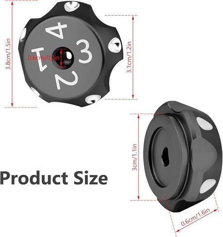Aluminum Rear Shock Decor Cover Suspension Adjuster Decor Cap for Can Am Ryker 600 900 Rally Edition Sport 2019-2025 Replacement Decorative Cap Accessories in Saudi Arabia