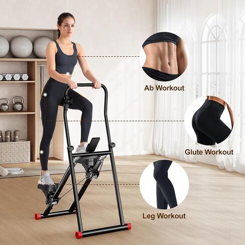 Stair Stepper for Home Gym Exercise, Compact Folding Cardio Stair Climber for Full-Body Workout, Vertical Climber Machine, Extended Step Range in Saudi Arabia