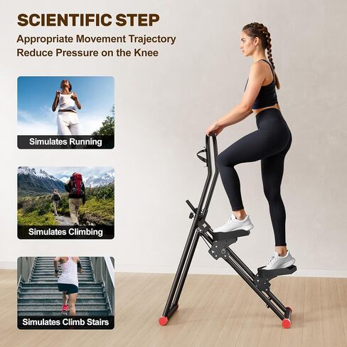 Stair Stepper for Home Gym Exercise, Compact Folding Cardio Stair Climber for Full-Body Workout, Vertical Climber Machine, Extended Step Range in Saudi Arabia
