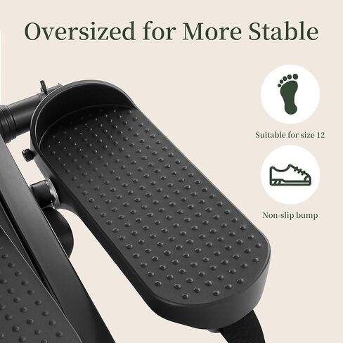 سلالم صغيرة مع أشرطة مقاومة للتمرين في المنزل، آلة ستيبر قابلة للحمل لتمرين الجسم بالكامل، ستيبر لياقة هيدروليكي مع شاشة LCD، أسود in Kuwait