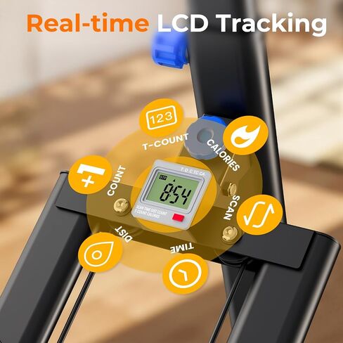 OWLSKY Stair Stepper للمنزل، آلة تمرين التسلق العمودي مع إطار مثلث ثابت، شاشة LCD، حركة سلسة وهادئة، معدات تمرين الجسم بالكامل، تدعم 330 رطلاً in Kuwait
