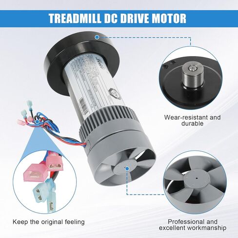 Treadmill DC Drive Motor with Flywheel Compatible with NordicTrack ProForm HealthRider Gold's Gym Epic Replacement for 405618 349568 314571 M-405565 362190 356334 C3364B4370M 2.80 HP 130V DC 1939W in Saudi Arabia
