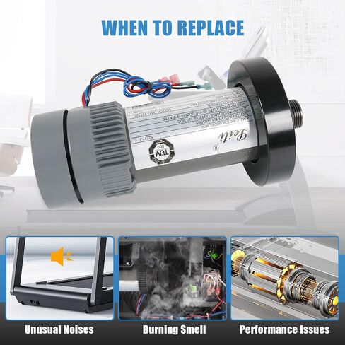 Treadmill DC Drive Motor with Flywheel Compatible with NordicTrack ProForm HealthRider Gold's Gym Epic Replacement for 405618 349568 314571 M-405565 362190 356334 C3364B4370M 2.80 HP 130V DC 1939W in Saudi Arabia