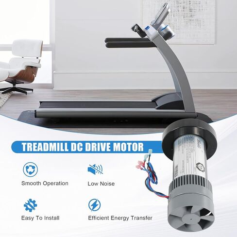 Treadmill DC Drive Motor with Flywheel Compatible with NordicTrack ProForm HealthRider Gold's Gym Epic Replacement for 405618 349568 314571 M-405565 362190 356334 C3364B4370M 2.80 HP 130V DC 1939W in Saudi Arabia