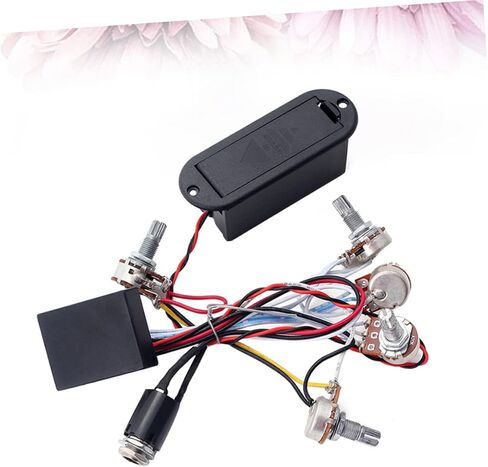 SUPVOX 3 Band Equalizer Eq Preamp Circuit for Bass Guitar Wiring Harness with Pickup Set for Bass Black in Saudi Arabia