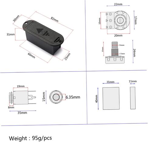 SUPVOX 3 Band Equalizer Eq Preamp Circuit for Bass Guitar Wiring Harness with Pickup Set for Bass Black in Saudi Arabia