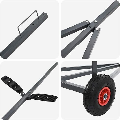 YAFF قارب مقطورة فضية 302 × 107 × 42 سم فولاذ، المركبات وقطع الغيار، قطع غيار المركبات وملحقاتها، تخزين المركبات والبضائع، مقطورات السيارات، مقطورات القوارب، 42000850 in Kuwait