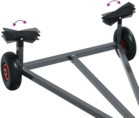 YAFF قارب مقطورة فضية 302 × 107 × 42 سم فولاذ، المركبات وقطع الغيار، قطع غيار المركبات وملحقاتها، تخزين المركبات والبضائع، مقطورات السيارات، مقطورات القوارب، 42000850 in Kuwait