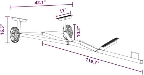 YAFF قارب مقطورة فضية 302 × 107 × 42 سم فولاذ، المركبات وقطع الغيار، قطع غيار المركبات وملحقاتها، تخزين المركبات والبضائع، مقطورات السيارات، مقطورات القوارب، 42000850 in Kuwait